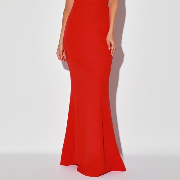 Stunning, long bright red dress! Xsmall - Picture 2 of 6